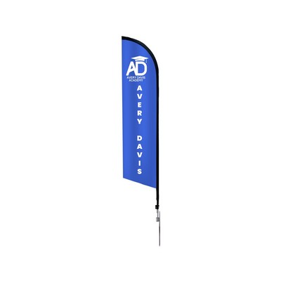 1.55' x 5.5' Blade Flags for Advertising with Spike Base